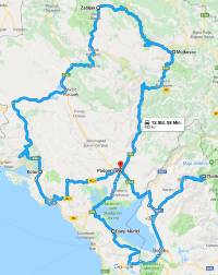 Route Montenegro-Albanien